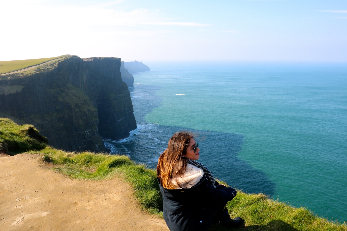 sitting at the Cliffs of Moher